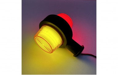 Габаритный фонарь 10 см 24v NEON красно-желтый