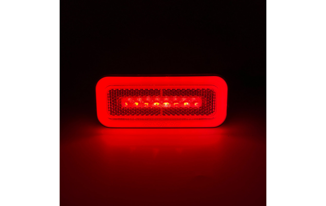 Габаритный фонарь LED+неон 2 функции Красный 24v
