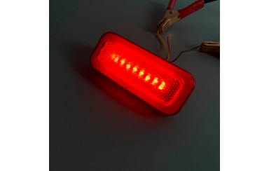 Габаритный фонарь LED+неон 2 функции Красный 24v