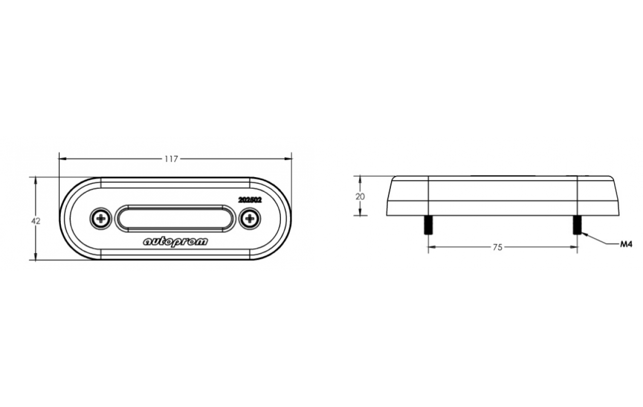 Габаритний ліхтар SMOKE LED 2 функції 12-24v Жовтий