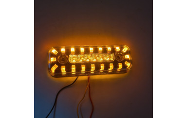 Габаритний ліхтар SMOKE LED 2 функції Жовтий 12-24v