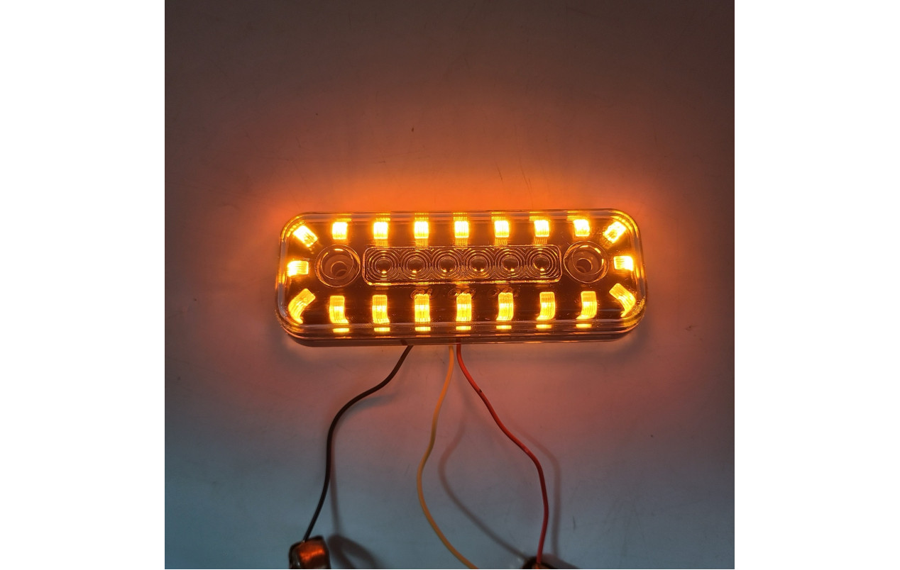 Габаритний ліхтар SMOKE LED 2 функції Жовтий 12-24v