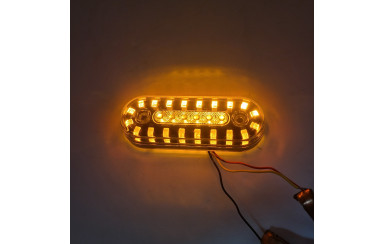 Габаритний ліхтар SMOKE LED 2 функції 12-24v Жовтий