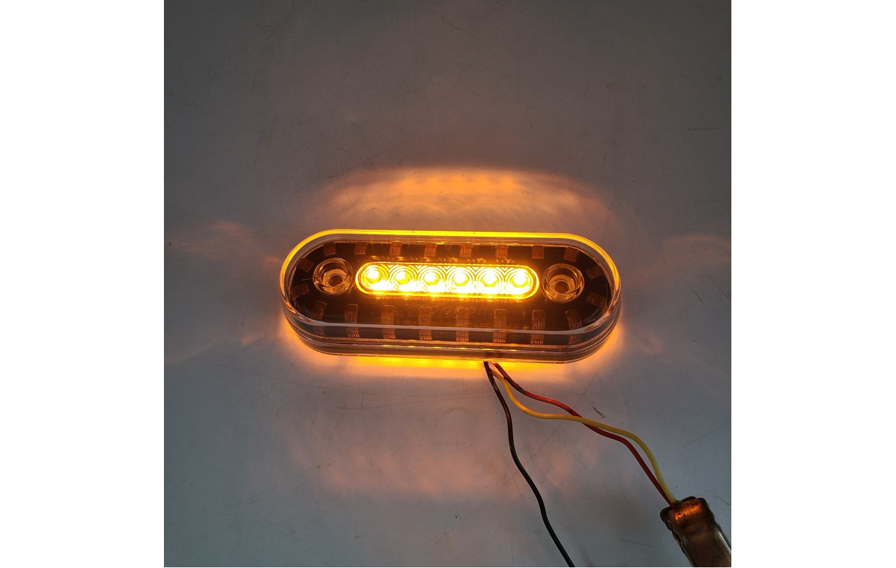 Габаритний ліхтар SMOKE LED 2 функції 12-24v Жовтий