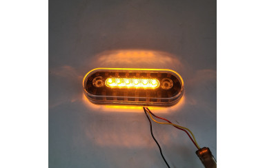 Габаритний ліхтар SMOKE LED 2 функції 12-24v Жовтий