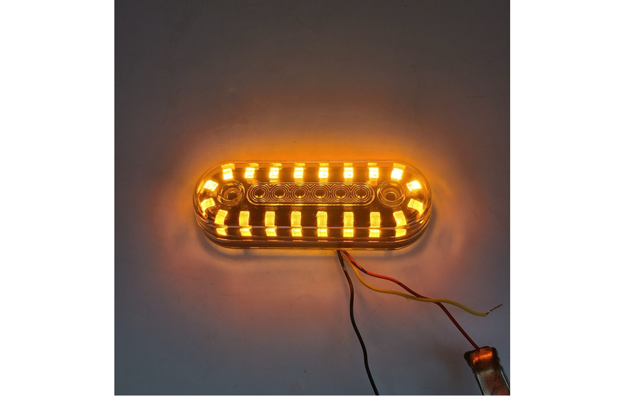 Габаритний ліхтар SMOKE LED 2 функції 12-24v Жовтий