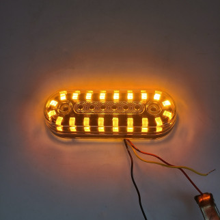 Габаритний ліхтар SMOKE LED 2 функції 12-24v Жовтий