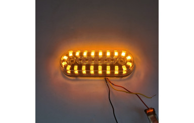 Габаритний ліхтар SMOKE LED 2 функції 12-24v Жовтий