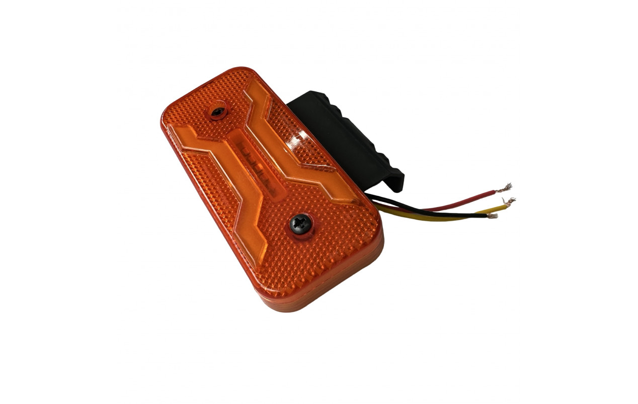 Габаритный фонарь Spider неон 12-24v с кронштейном желтый