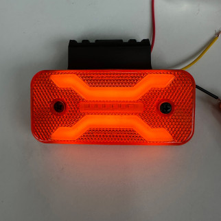 Габаритный фонарь Spider неон 12-24v с кронштейном желтый