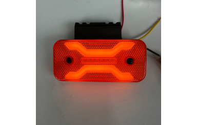 Габаритный фонарь Spider неон 12-24v с кронштейном желтый