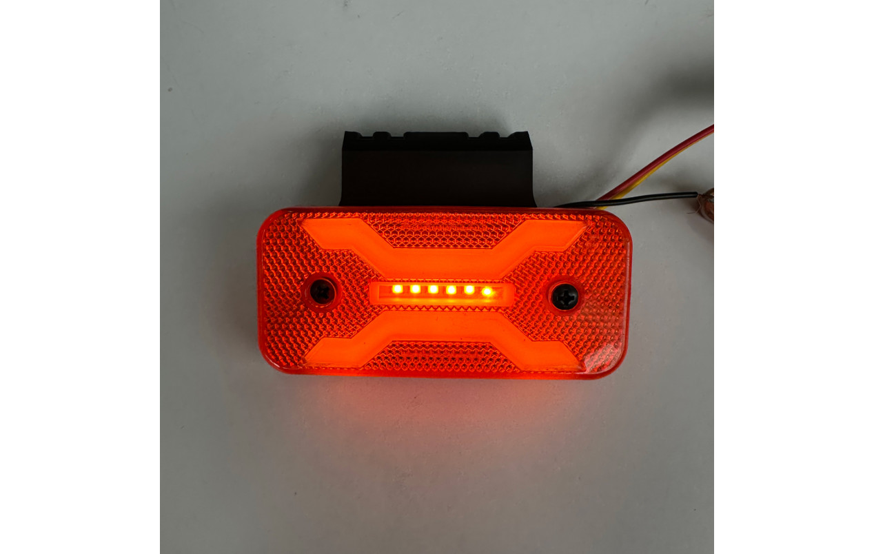 Габаритный фонарь Spider неон 12-24v с кронштейном желтый