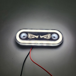 Габаритный фонарь белый НЕОН "Глаза" 12-24V