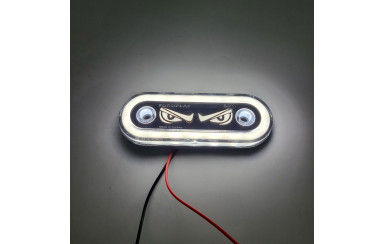 Габаритный фонарь белый НЕОН "Глаза" 12-24V