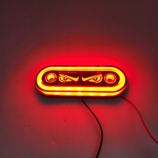 Габаритный фонарь красный НЕОН "Глаза" 12-24V