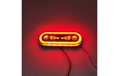 Габаритный фонарь красный НЕОН "Глаза" 12-24V