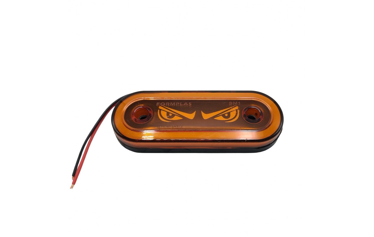 Габаритный фонарь желтый НЕОН "Глаза" 12-24V