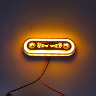 Габаритный фонарь желтый НЕОН "Глаза" 12-24V