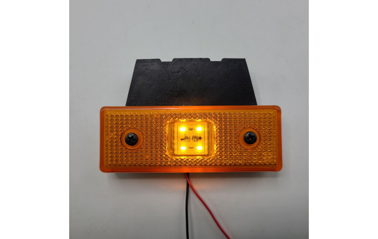 Габаритный фонарь с кронштейном LED 12-24V Желтый FR