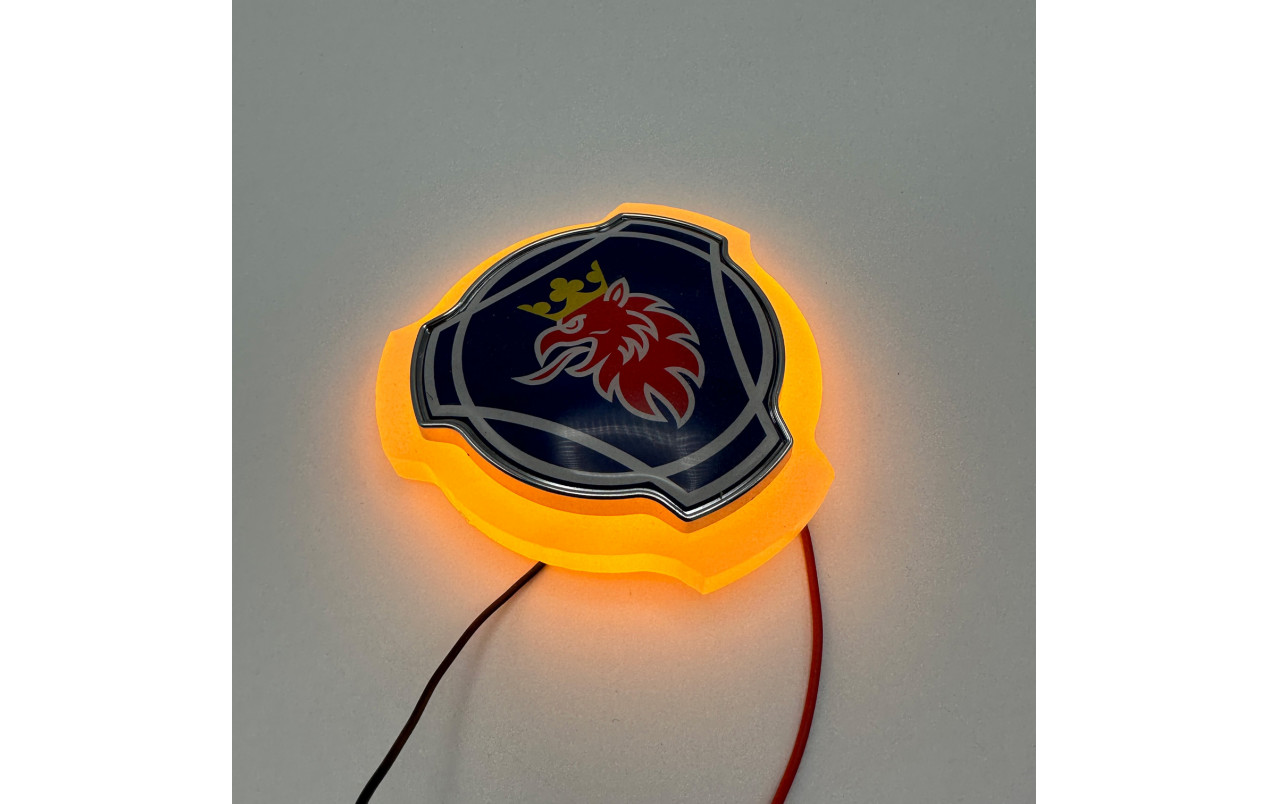 Эмблема с подсветкой SCANIA LED 001 Желтая