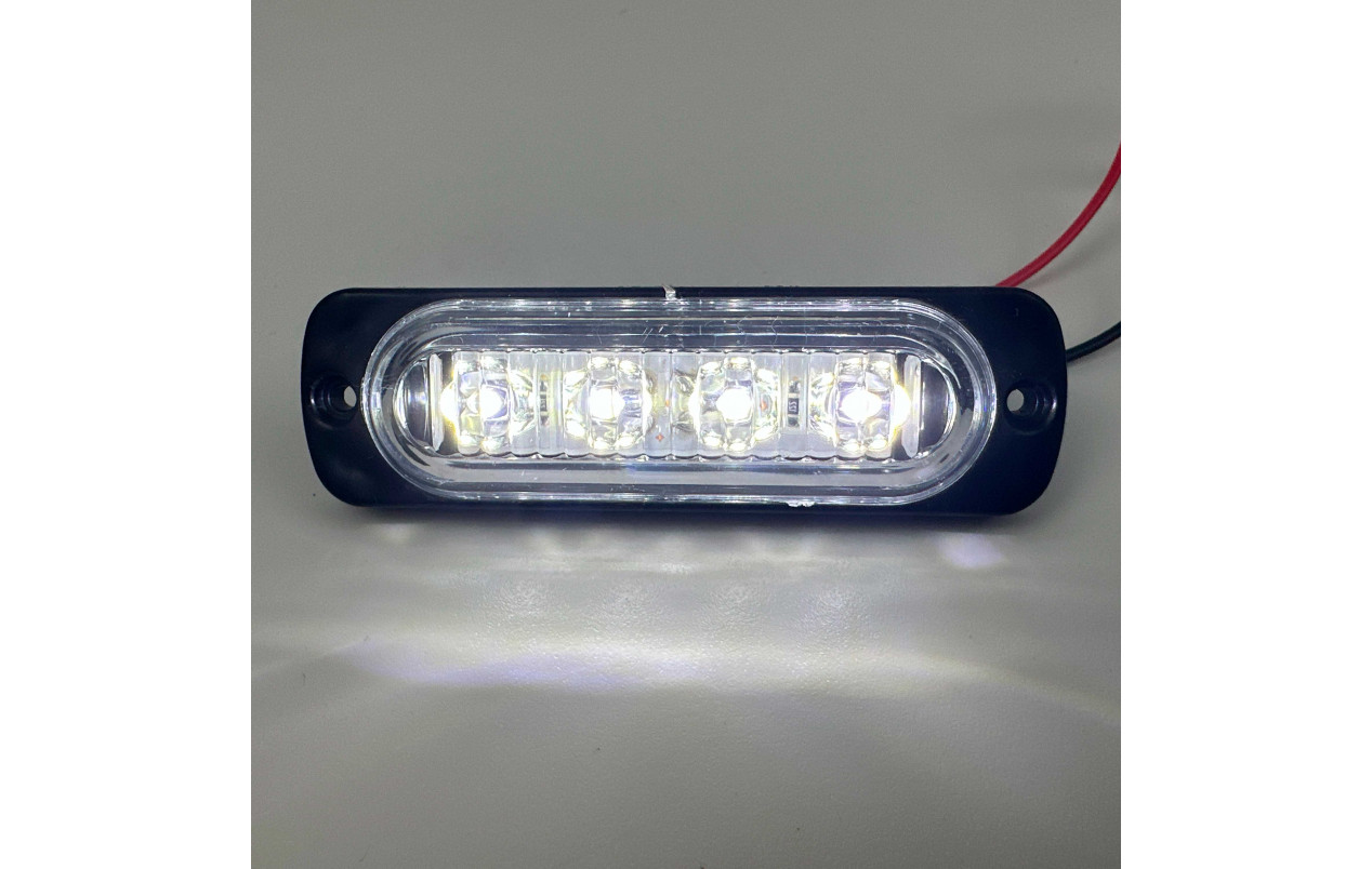 Габаритный фонарь белый 12-24v 4LED