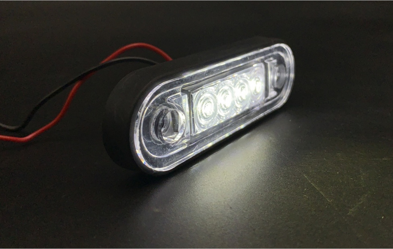 Габаритний ліхтар діодний білий 4LED