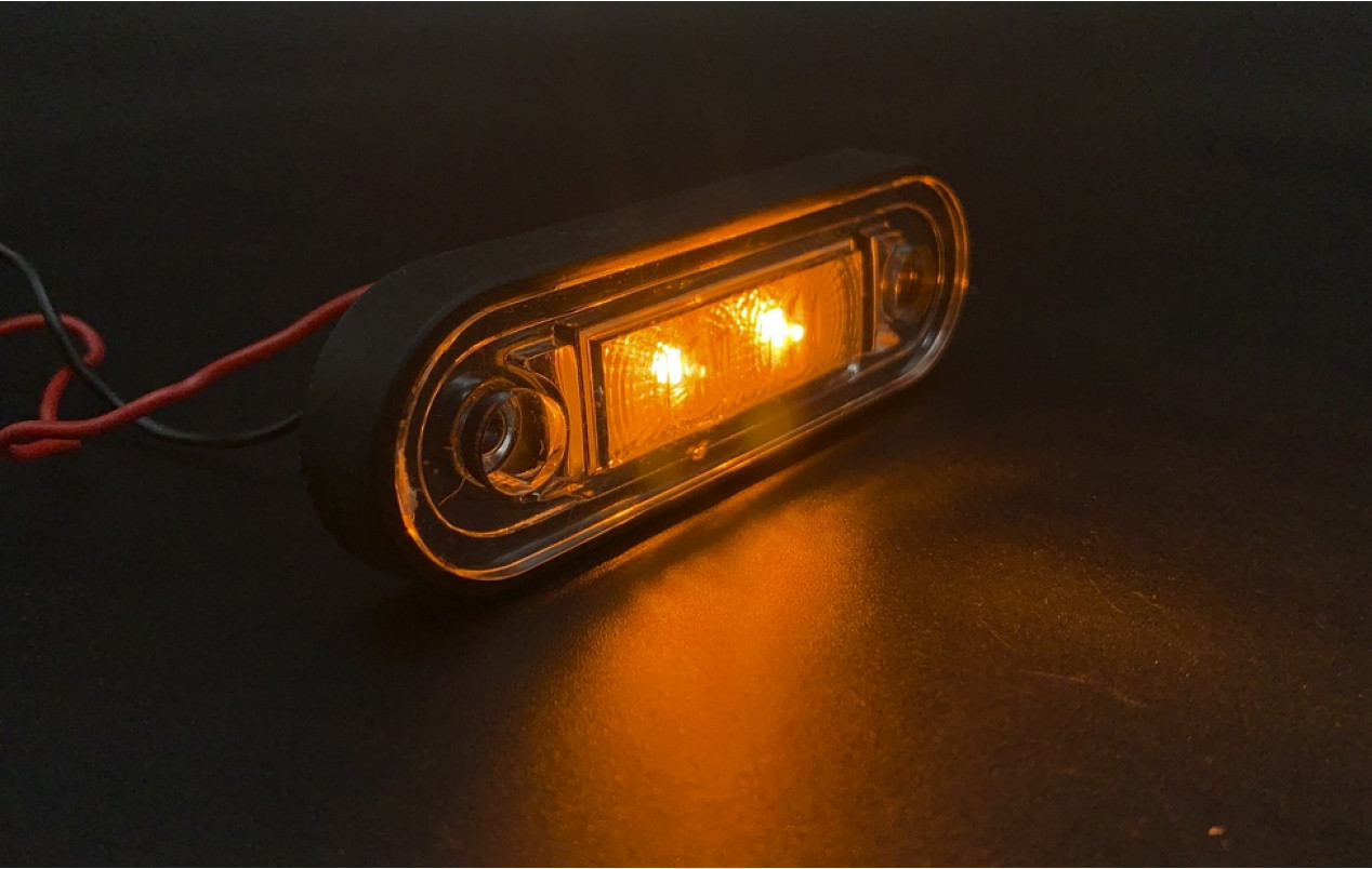 Габаритний ліхтар діодний жовтий 2LED