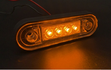 Габаритний ліхтар діодний жовтий 4LED