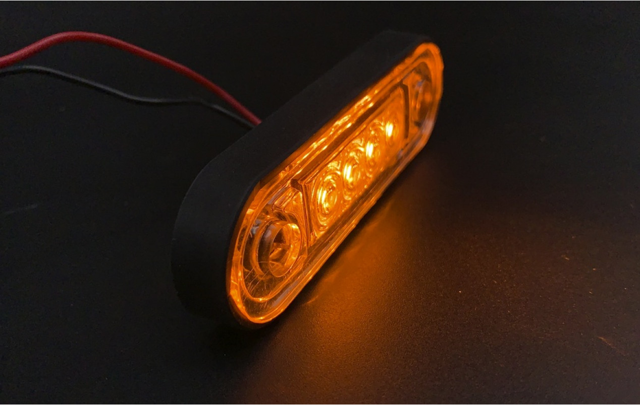 Габаритный фонарь диодный желтый 4LED