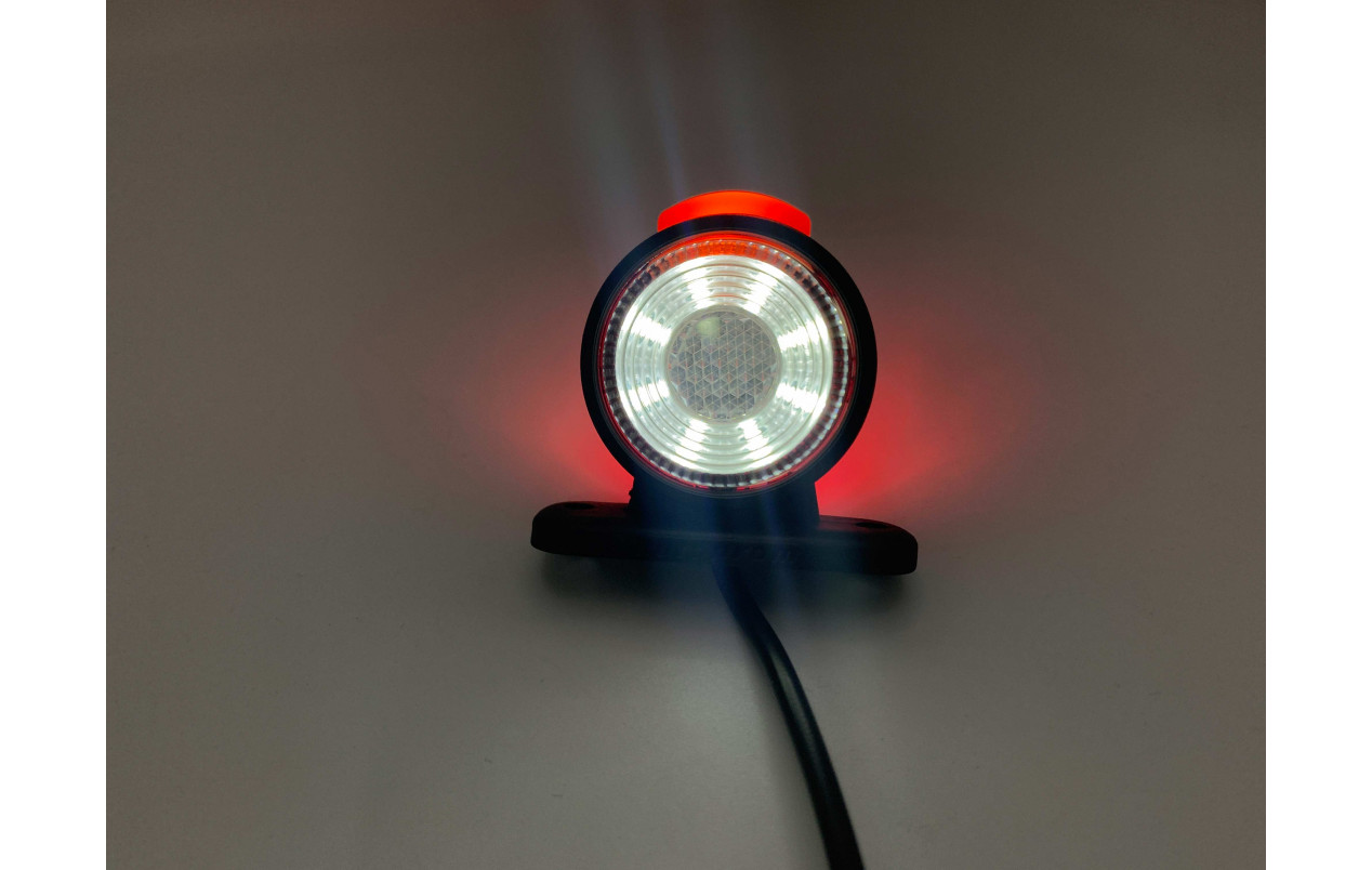 Фонарь габаритный мини 12-24v Красно-белый LED