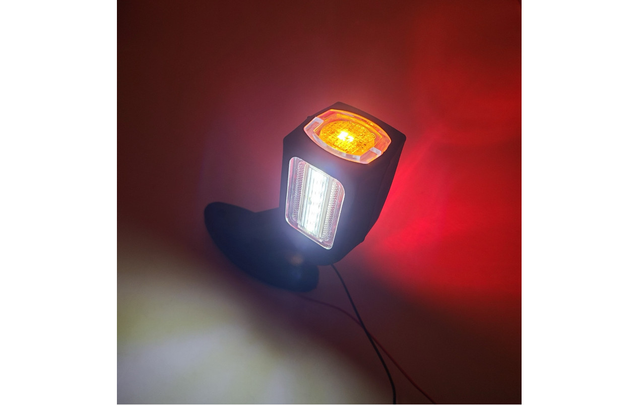 Габарит прицепа трехцветный 13см LED 12-24v