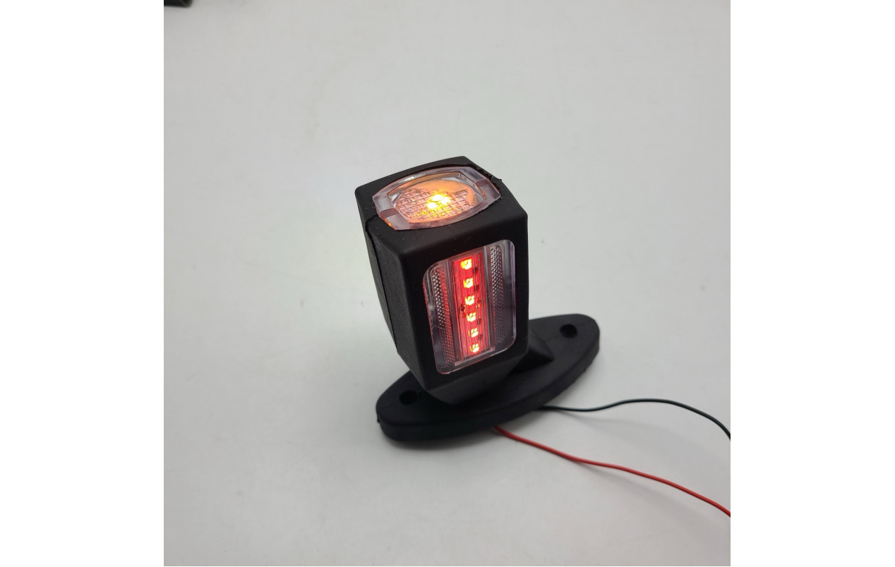 Габарит прицепа трехцветный 9.5см LED 12-24v