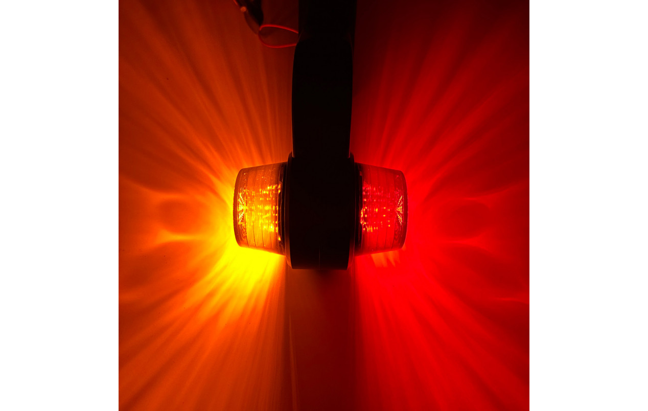 Габарит "HOLLAND STYLE" SMOKE Желто-красный LED 12-24v 15см