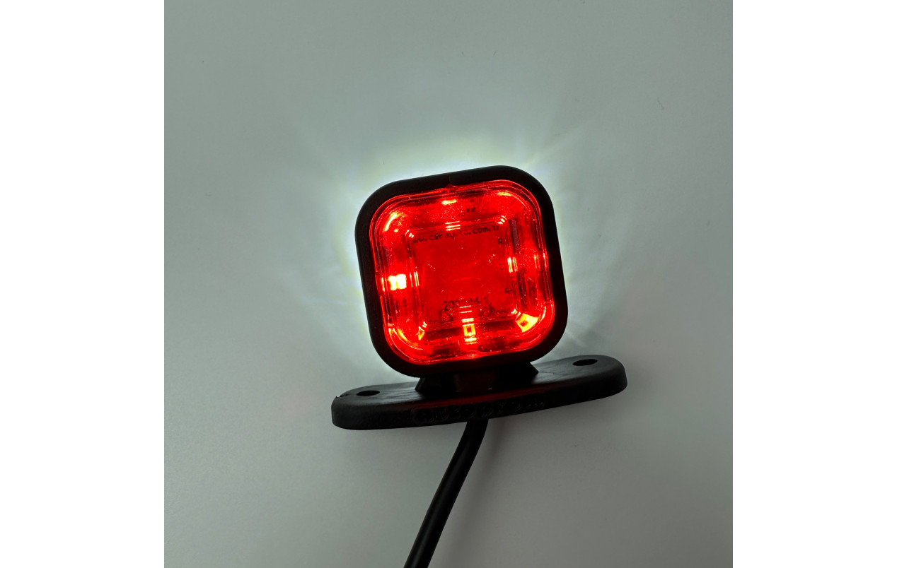 Габаритный фонарь 12-24v Красно-белый 5см LED