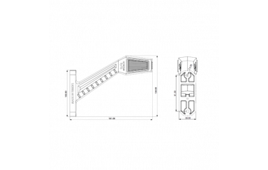 Габаритний ліхтар (Ріг) LED 12-24V 18 см Неон Ercelik