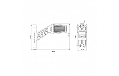 Габаритний ліхтар (Ріг) LED 12-24V 14 см Неон Ercelik