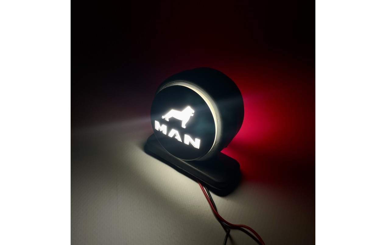 Габаритный фонарь с логотипом MAN 24v 6см