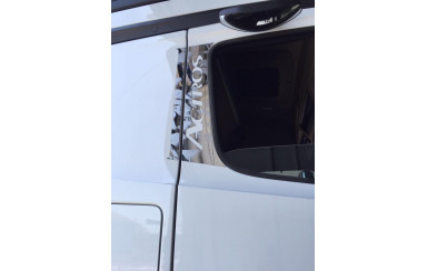 Накладки на стойки двери Mercedes actros MP4-MP5 нержавейка
