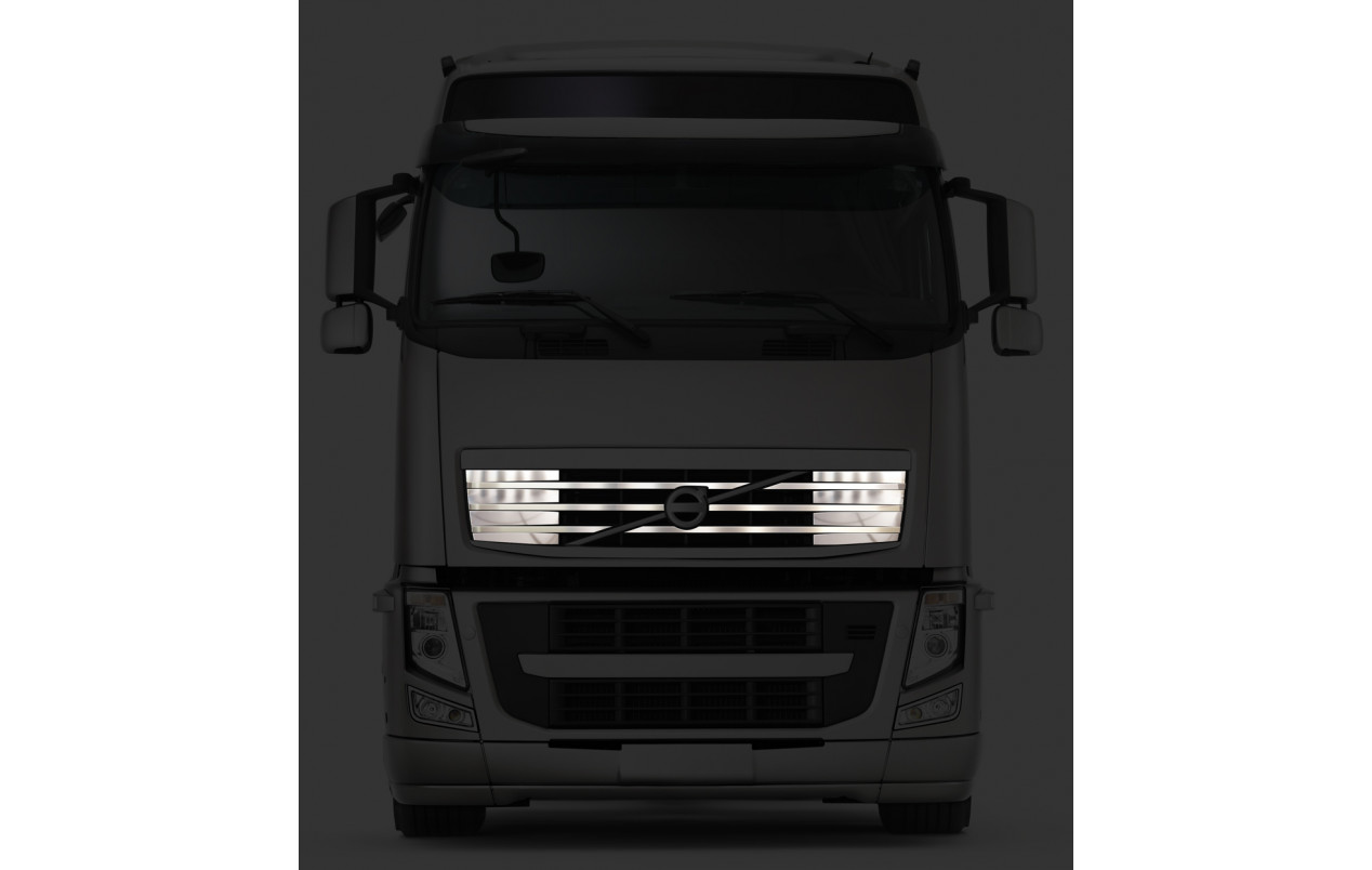 Накладки на переднюю решётку верхняя часть VOLVO FH-FM13 нержавейка