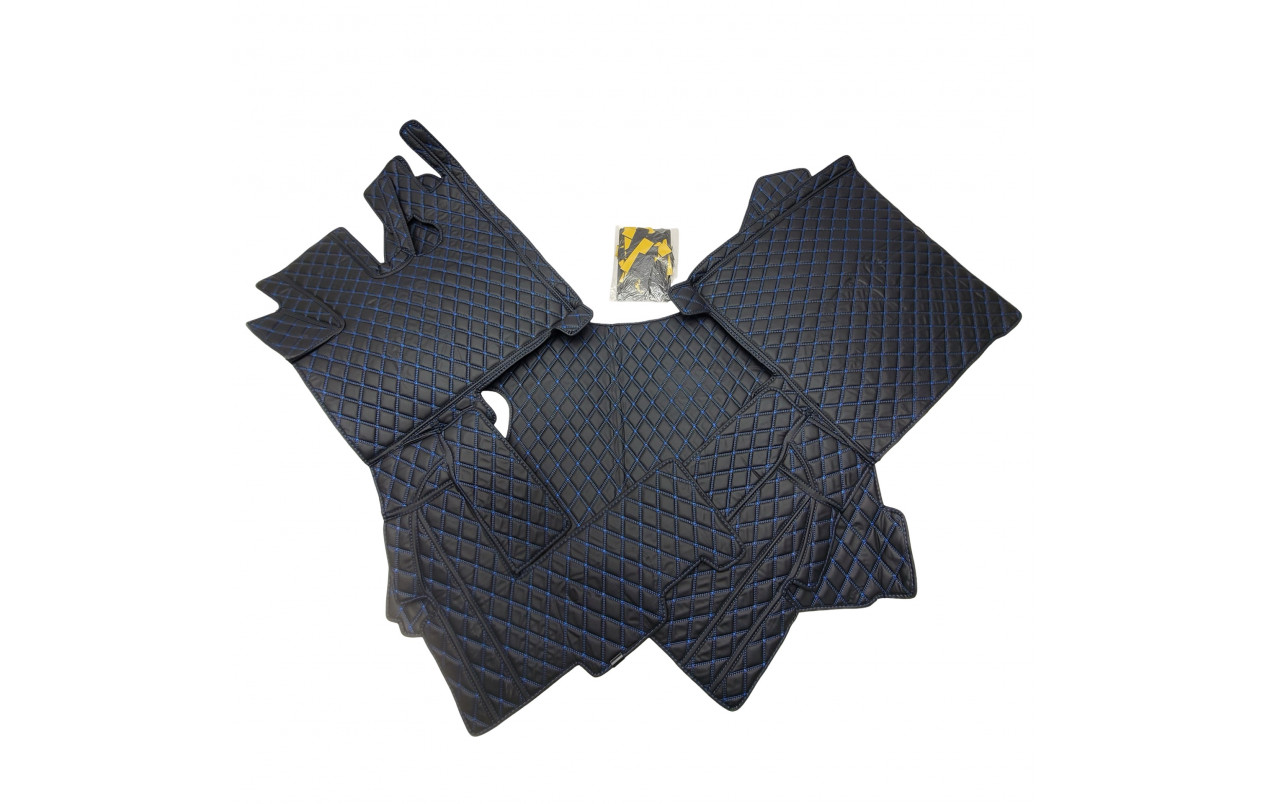 Килимок 3D Еко-шкіра DAF XF105 Механіка Чорний-синя строчка