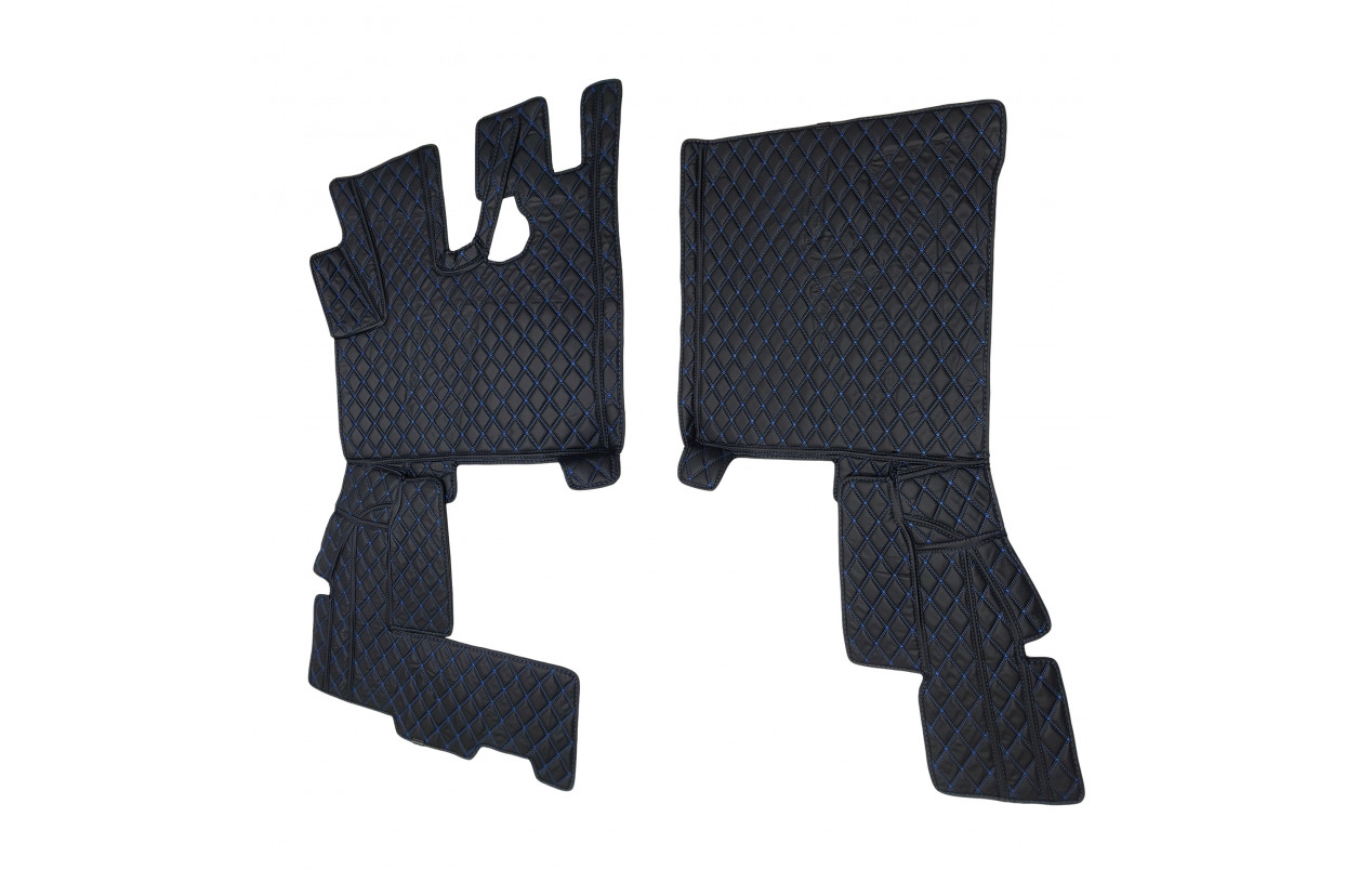 Килимок 3D Еко-шкіра DAF XF105 Механіка Чорний-синя строчка