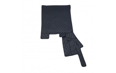 Килимок 3D Еко-шкіра DAF XF106 Автомат Чорний-синій рядок