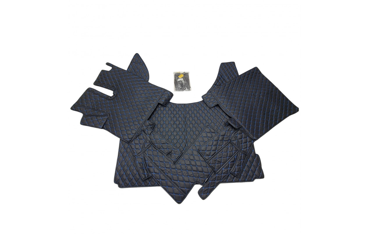 Килимок 3D Еко-шкіра DAF XF106 Автомат Чорний-синій рядок