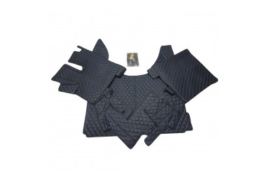 Килимок 3D Еко-шкіра DAF XF106 Автомат Чорний-синій рядок