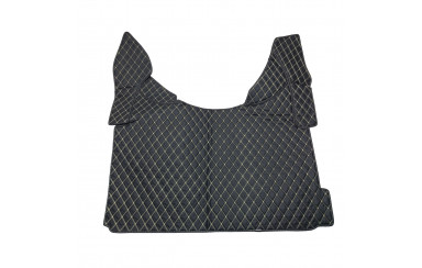 Килимок 3D Еко-шкіра DAF XF106 Автомат Чорний-бежева строчка