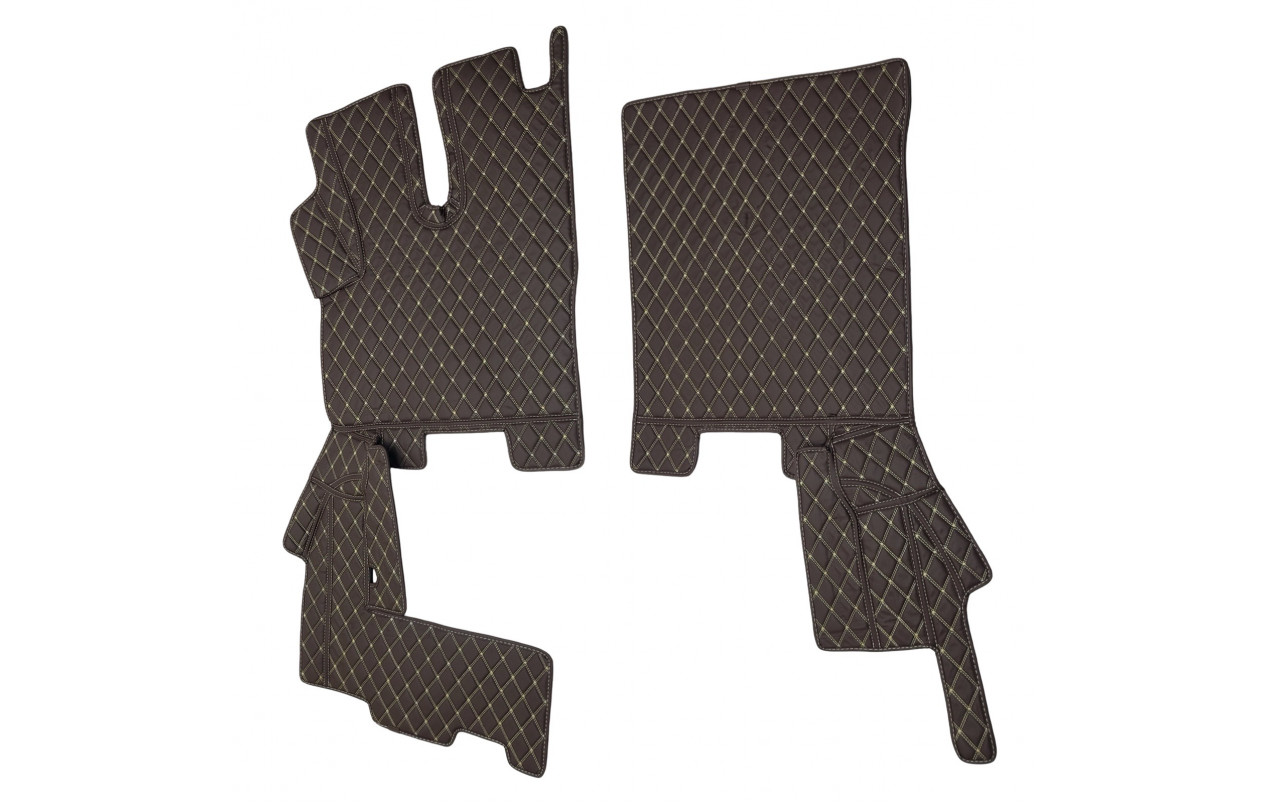 Килимок 3D Еко-шкіра DAF XF106 Автомат Коричневий