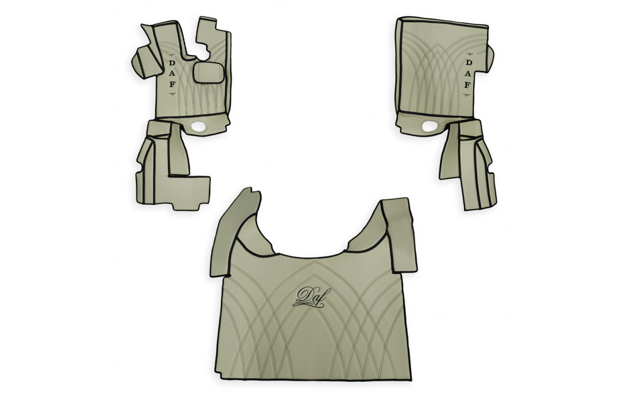 Коврик 3D Экокожа DAF XF105 2005-2013; АКПП; бежевый