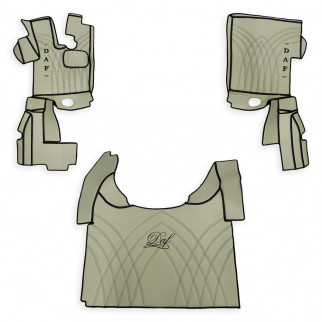 Коврик 3D Экокожа DAF XF105 2005-2013; АКПП; бежевый