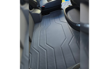 Коврик 3D Экокожа DAF XF106 c 2013; АКПП, Серый (ручная расшивка)