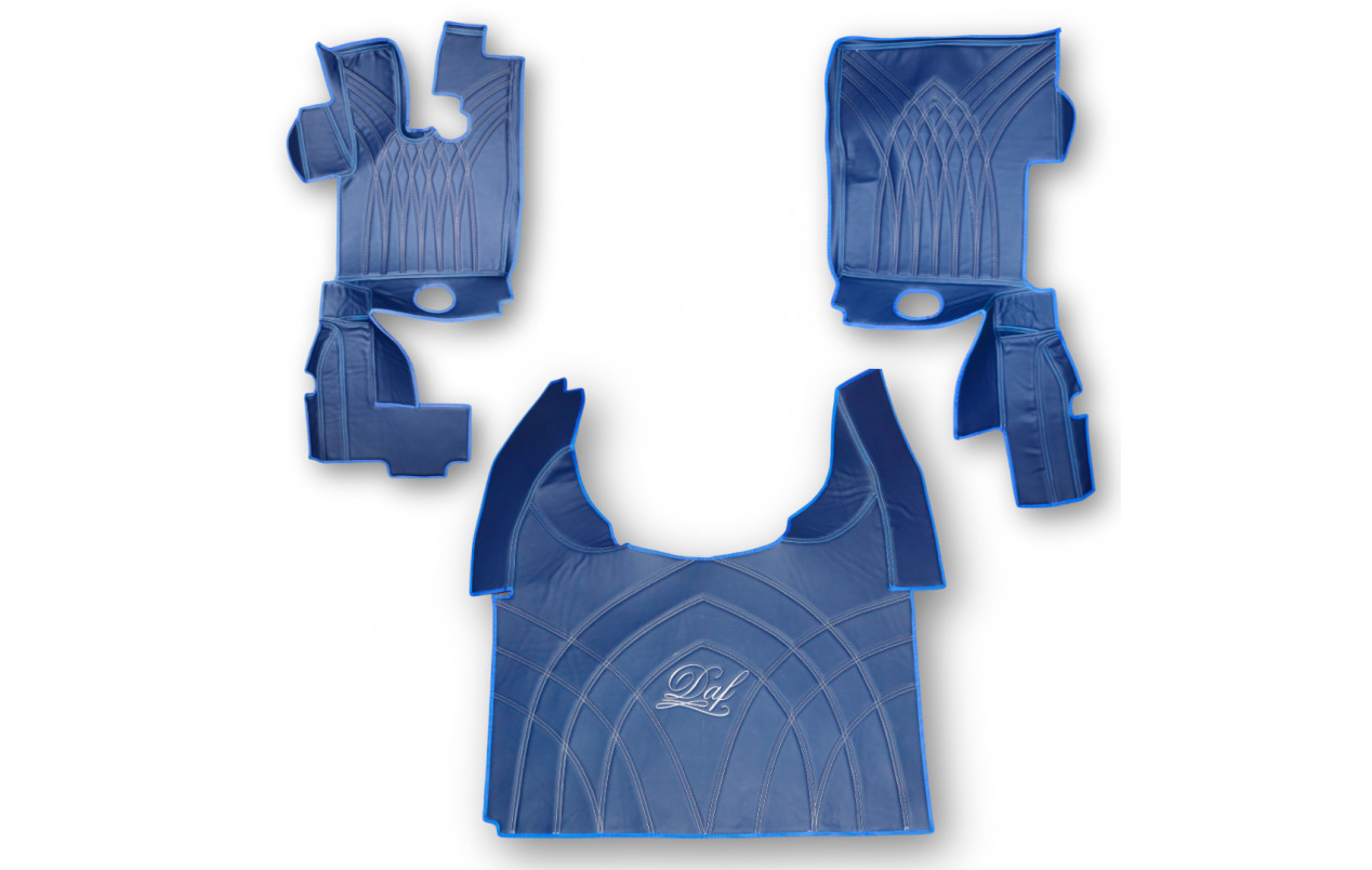 Коврик эко-кожа 3D DAF XF105 с 2005 по 2013, автомат, синий